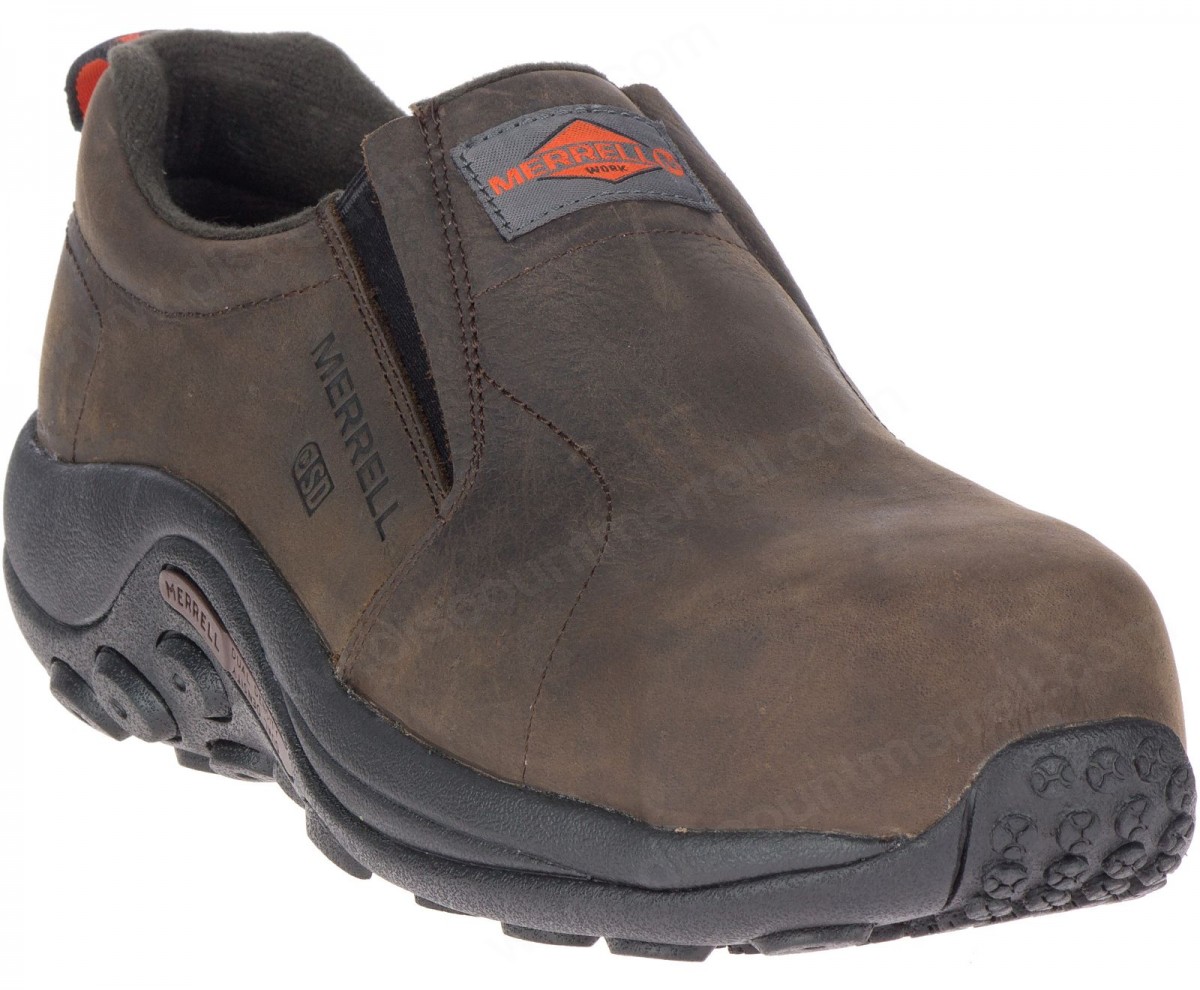 Merrell - Men's Jungle Moc Leather Comp Toe SD+ Work Shoe Wide Width - -1