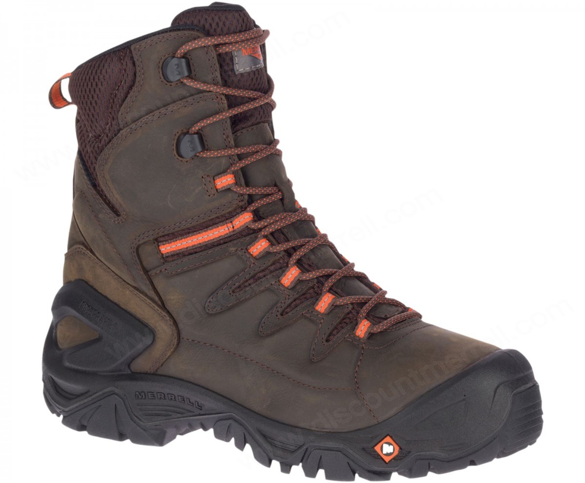 Merrell - Men's Strongfield Leather 8" Thermo Waterproof Comp Toe Work Boot Wide Width - -0