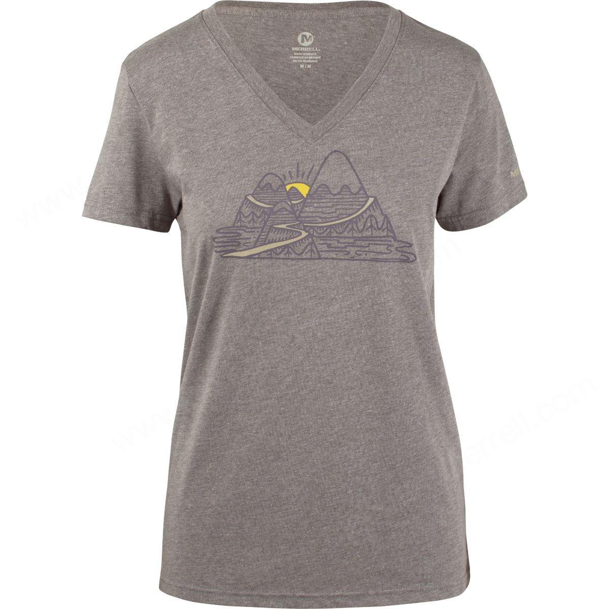 Merrell Lady's Rolling Hills Graphic Tshirts Heather Grey - -0