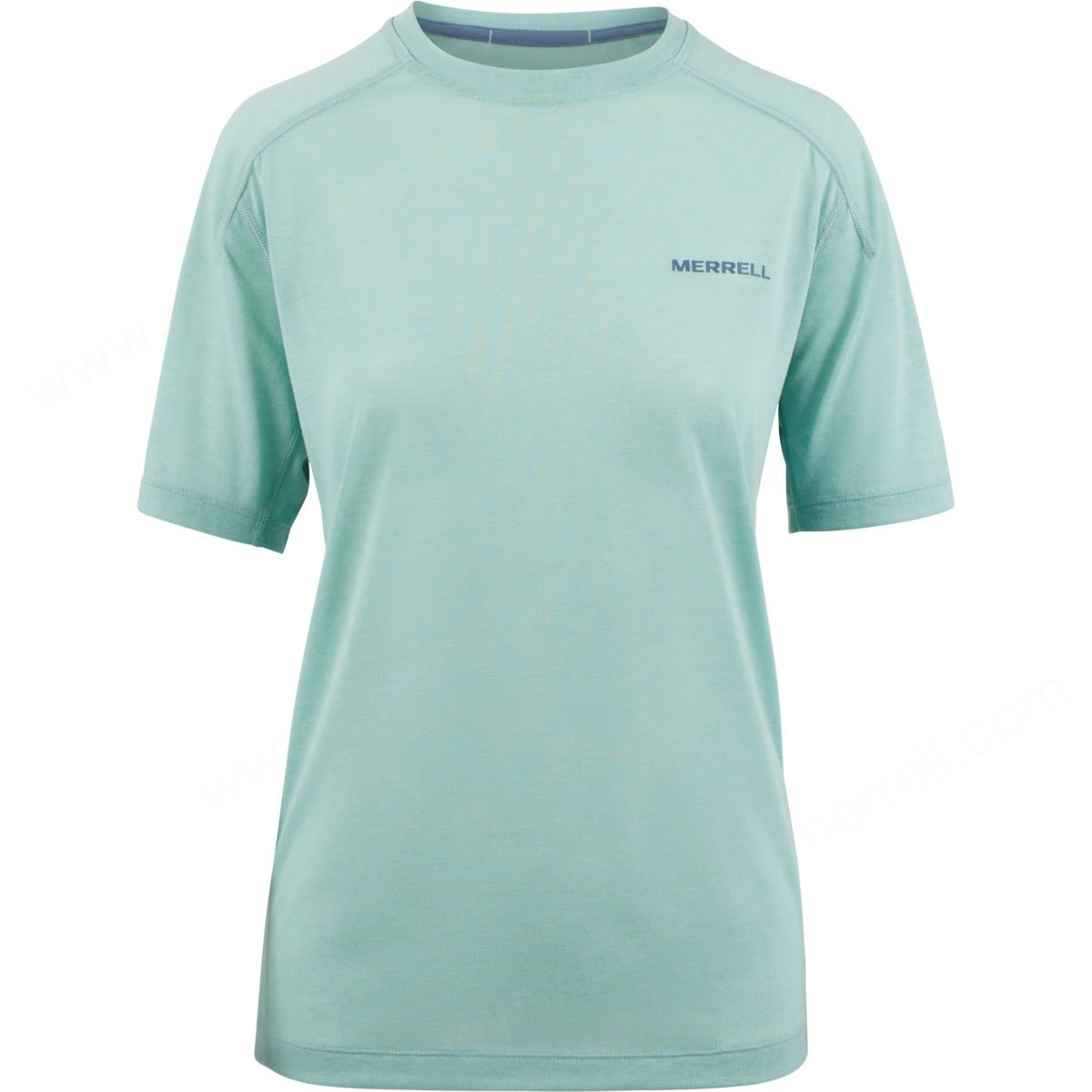Merrell Man's Paradox Short Sleeve Tech Shirt With Drirelease® Fabric Aquifer Heather - -0