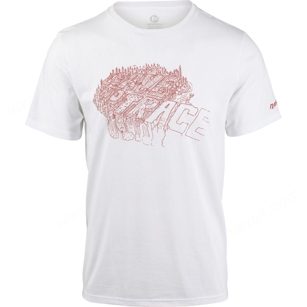 Merrell Mens's Leave No Trace Graphic Tshirts White - -0