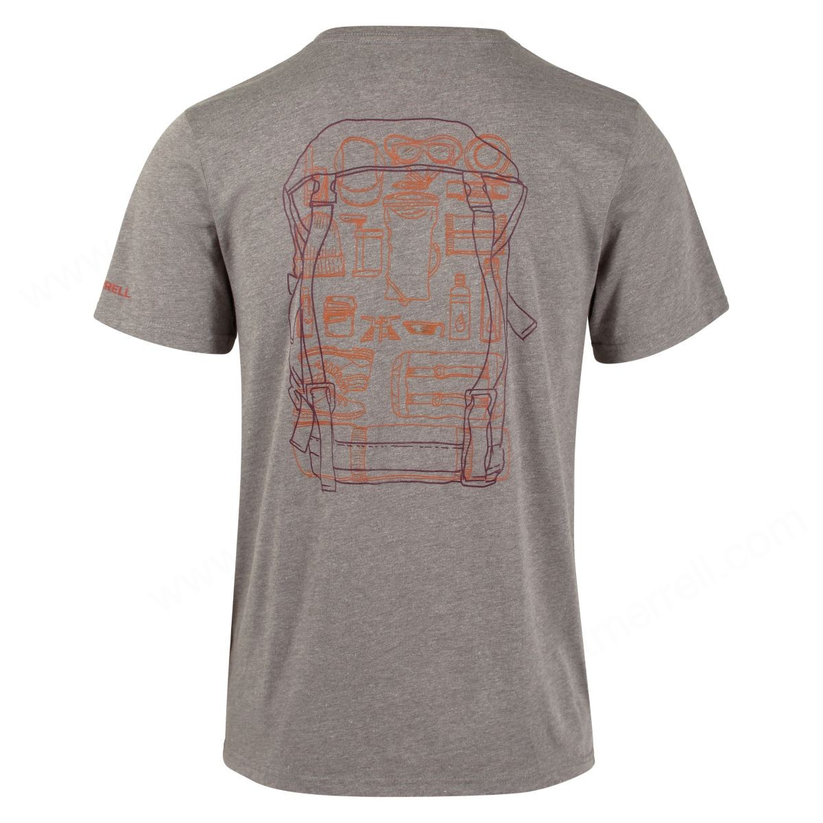 Merrell Mens's Packed Graphic Tees Heather Grey - -1