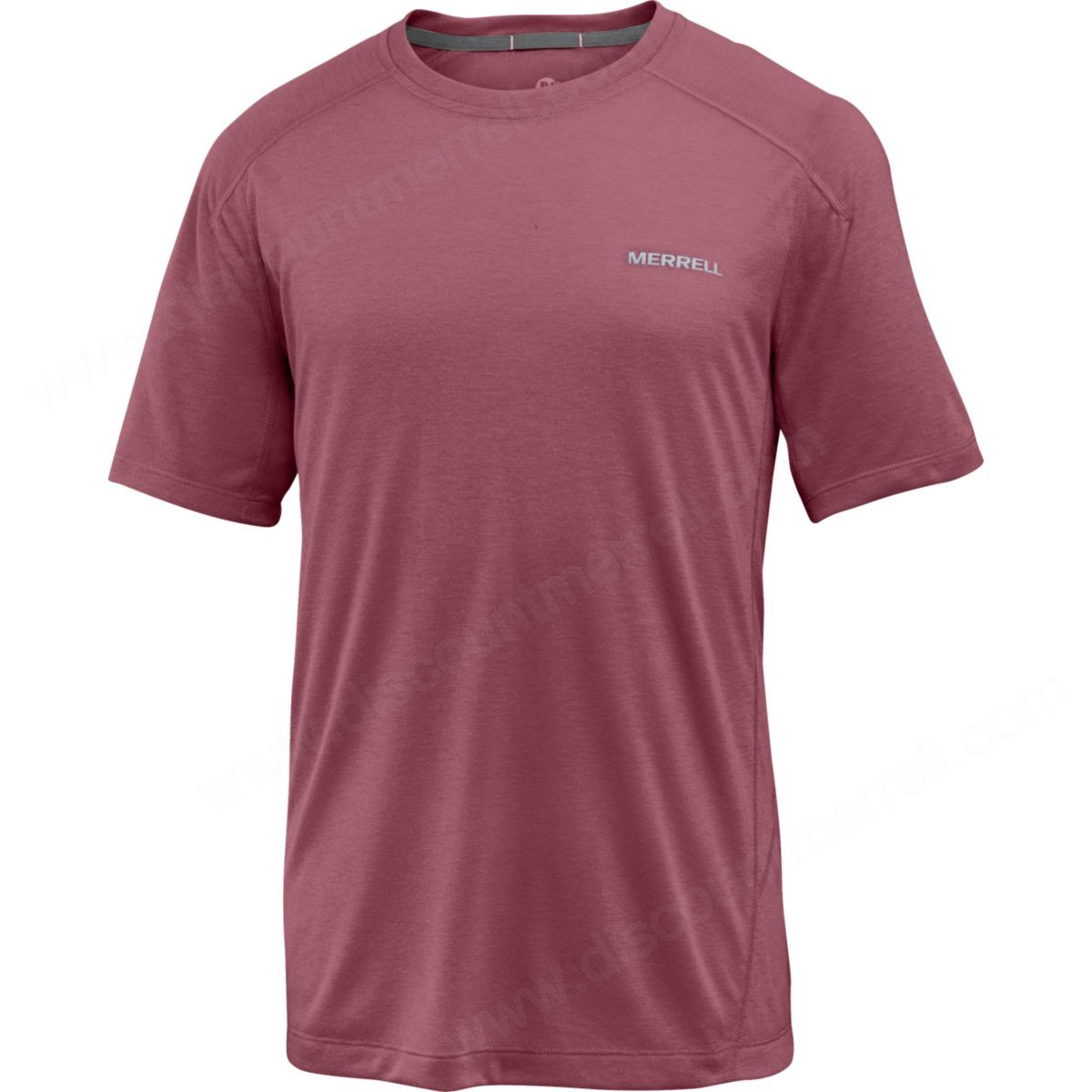 Merrell Mens's Paradox Short Sleeve Tech Tshirt With Drirelease® Fabric Wine-Tasting - -0