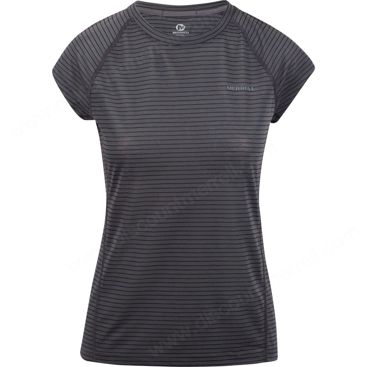 Merrell Woman's Paradox Short Sleeve Tech Tshirt With Drirelease® Fabric Asphalt Heather - -0
