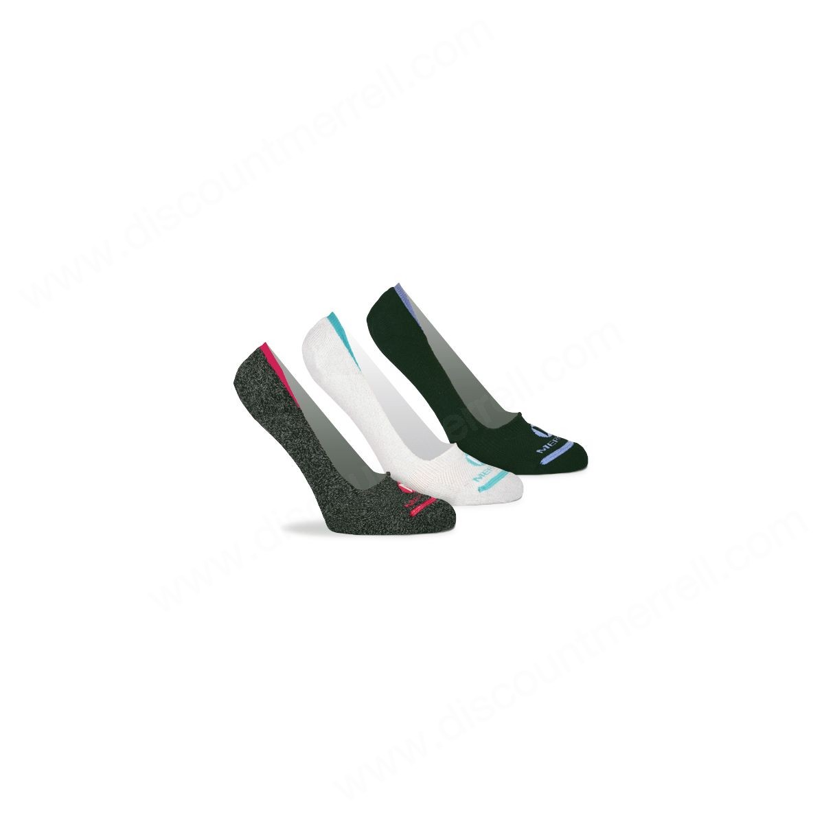 Merrell Woman's Repreve® Performance Liner Sock Pack Black Marl Asst - -0