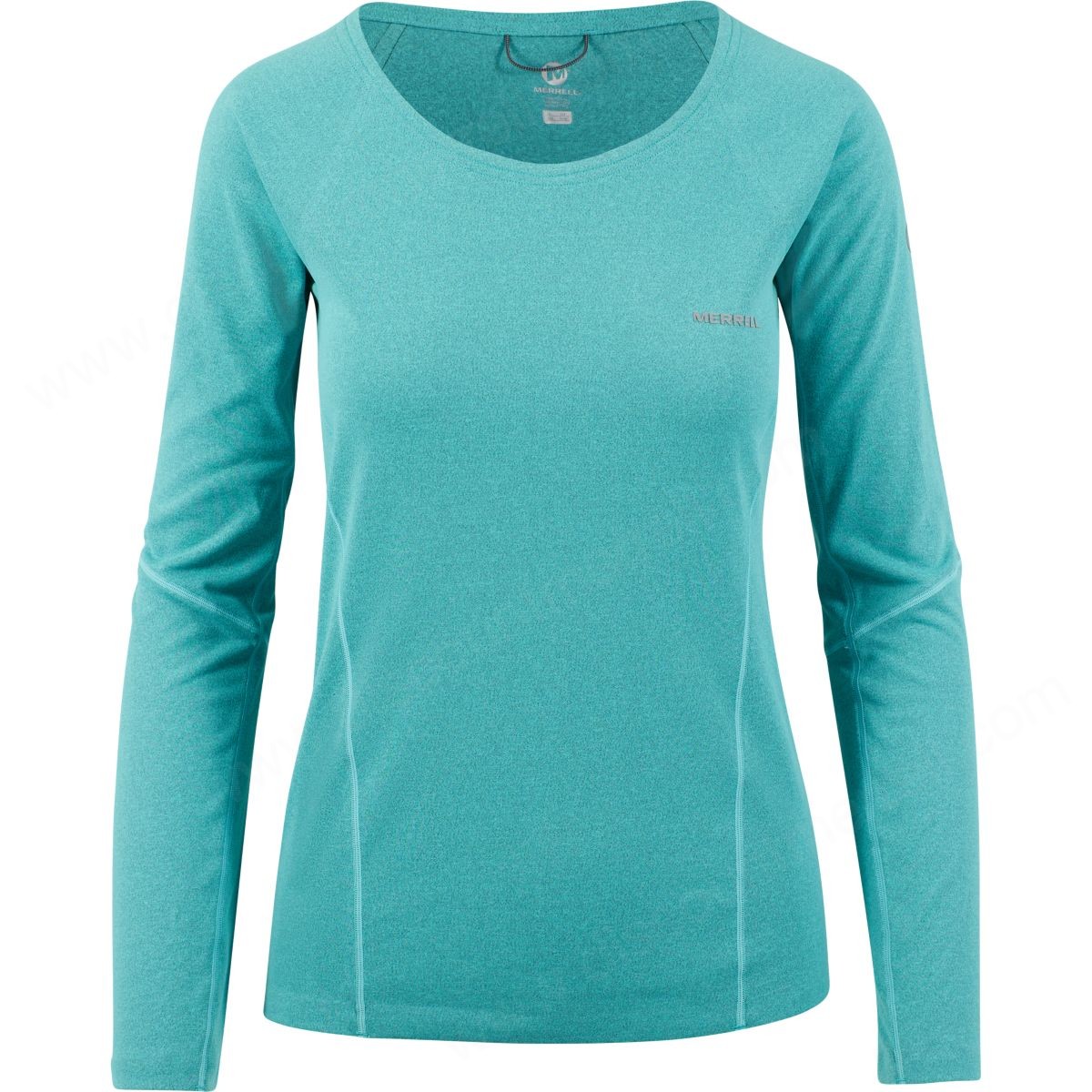 Merrell Women's Long Sleeve Tech T-Shirt With Power Dry® Fabric Baltic Solid - -0
