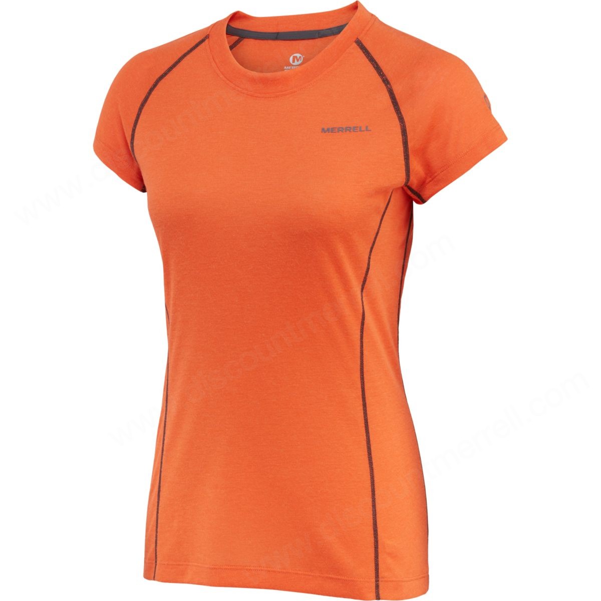 Merrell Women's Paradox Short Sleeve Tech T-Shirts With Drirelease® Fabric Lychee Heather - -0