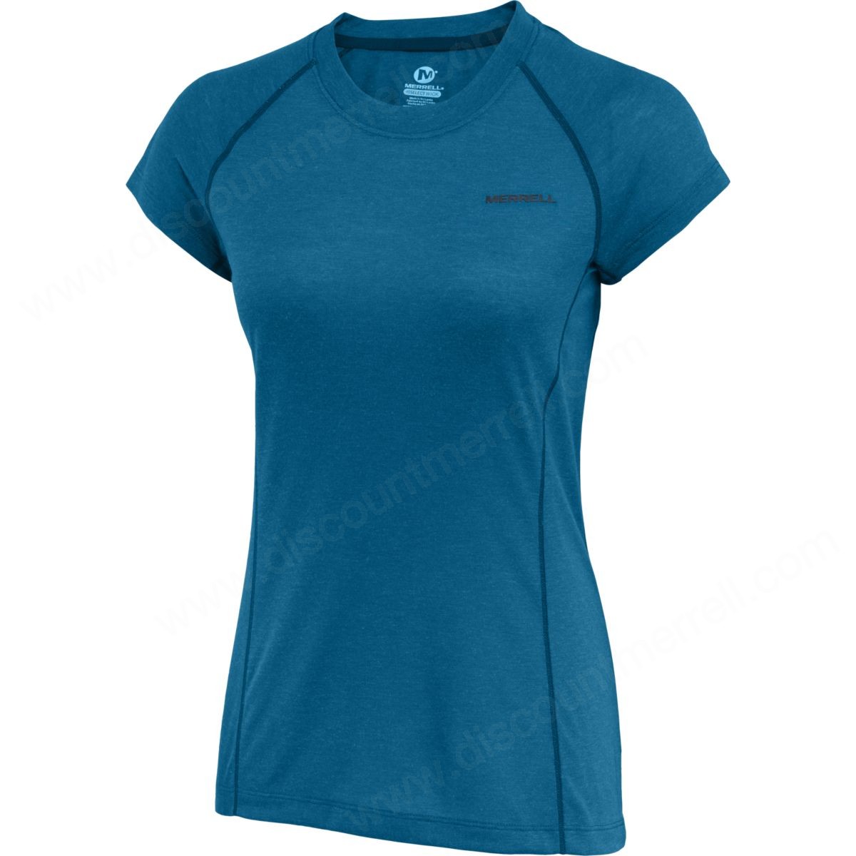 Merrell Womens's Paradox Short Sleeve Tech T-Shirts With Drirelease® Fabric Legion Blue Heather - -0