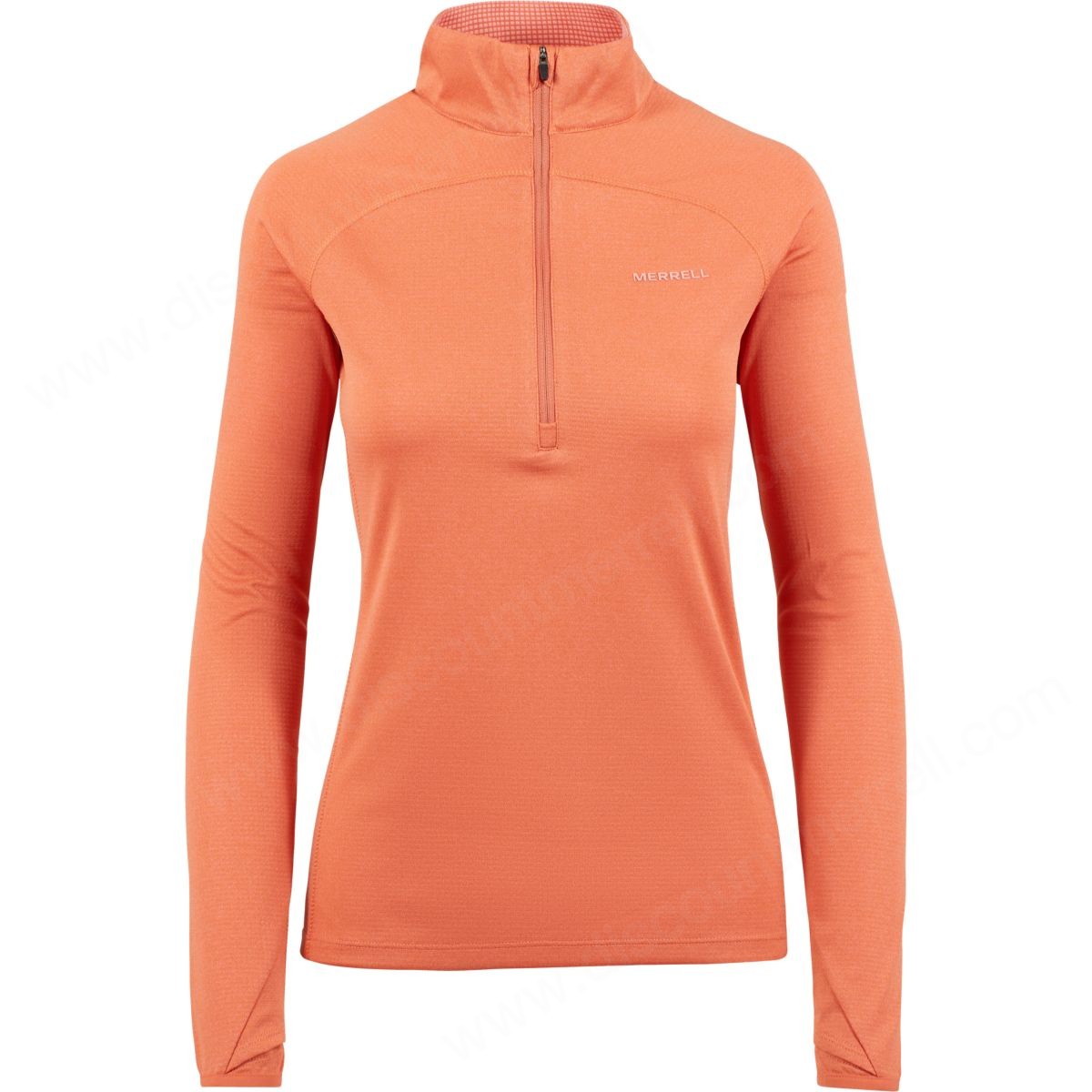 Merrell Lady's Lightweight Long Sleeve / Zip Mid-Layer With Drirelease® Fabric Apricot Brandy Heather - -0