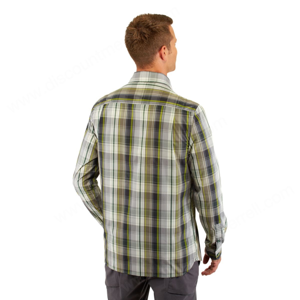 Merrell Men's Adventure/travel Long Sleeve Plaid Tshirts With Coolmax® Fabric Garden Topiary Plaid - -3