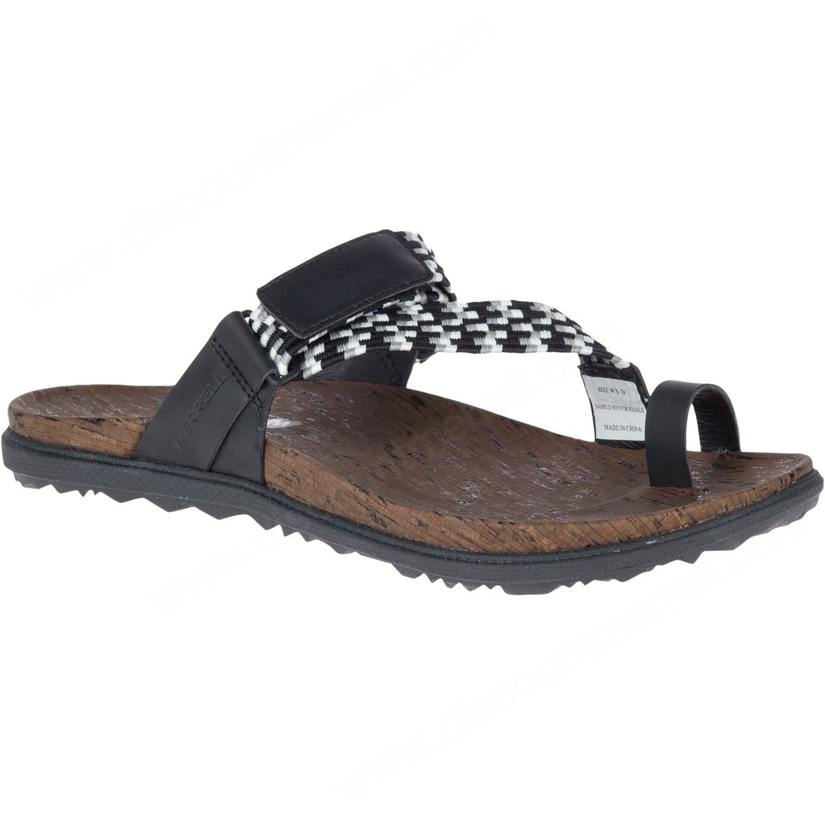 Merrell Lady's Around Town Sunvue Thong Woven Black - Merrell Lady's Around Town Sunvue Thong Woven Black