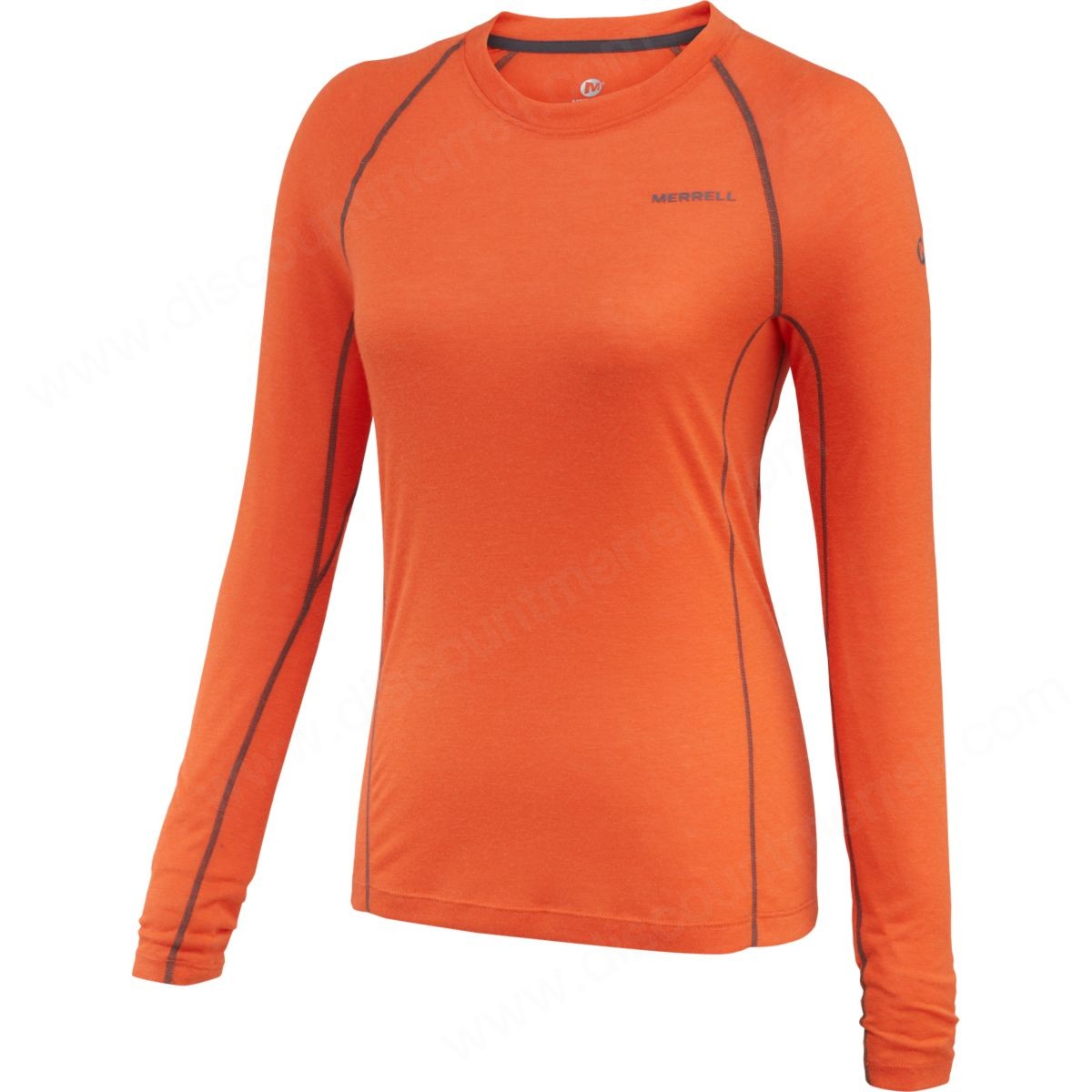 Merrell Lady's Paradox Long Sleeve Tech Tee With Drirelease® Fabric Lychee Heather - Merrell Lady's Paradox Long Sleeve Tech Tee With Drirelease® Fabric Lychee Heather