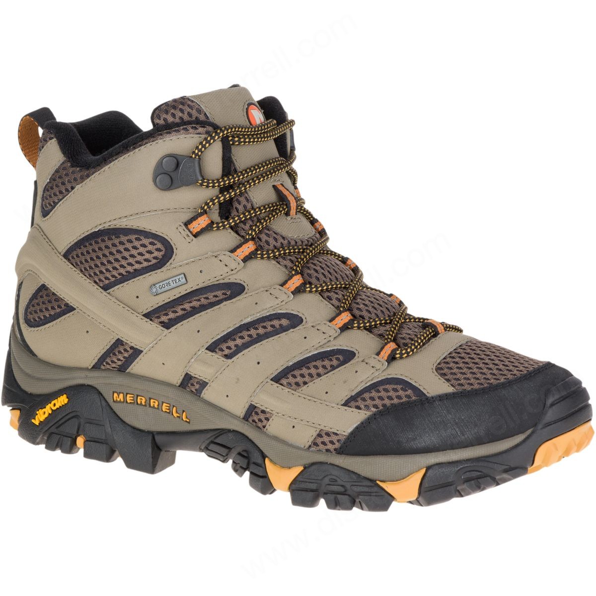 Merrell Man's Moab Mother Of All Boots™ Mid Gore-Tex® Wide Width Walnut - Merrell Man's Moab Mother Of All Boots™ Mid Gore-Tex® Wide Width Walnut