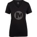 Merrell Woman's M Logo T-Shirts Black/reflective Grey/black - 0